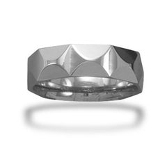 Tungsten Carbide Diamond Pattern Men's Ring