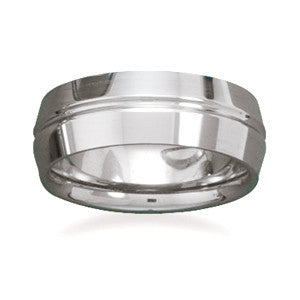 Tungsten Carbide Ring with Beveled Edges