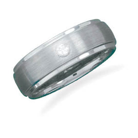 Tungsten Carbide and CZ Ring