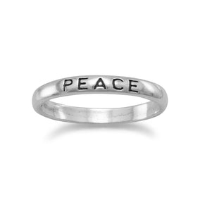 Oxidized "Peace" Band