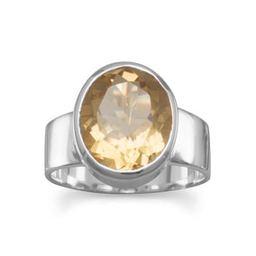 Oval Citrine Ring