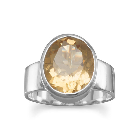 Oval Citrine Ring