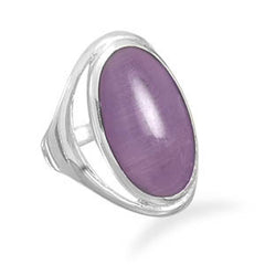 Purple Cat's Eye Ring