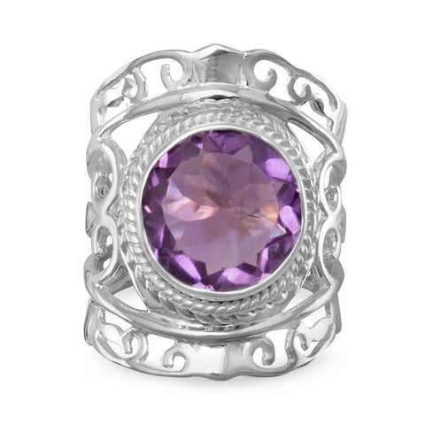 Ornate Amethyst Ring