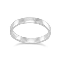 3mm Polished Square Band Ring