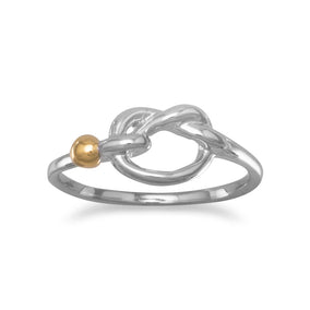 Two Tone Knot Design Ring