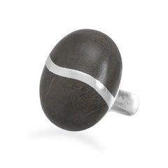 Sterling Silver and Wood Ring