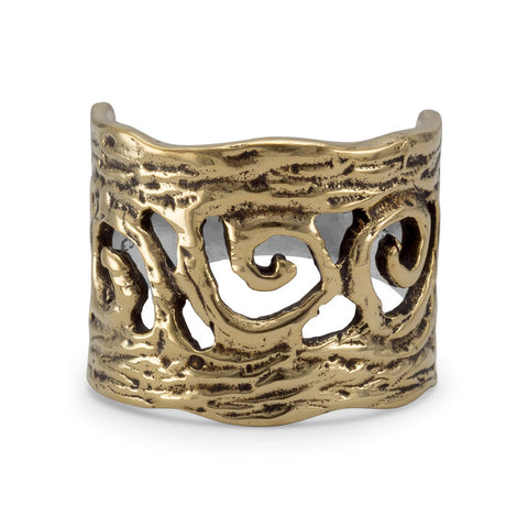 Brass and Sterling Silver Ring