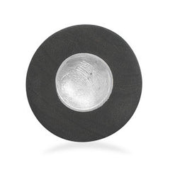 Brushed Sterling Silver and Wood Ring