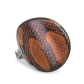 Enamel Snake Skin Pattern Ring
