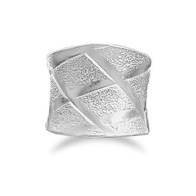 Wide "X" Design Ring