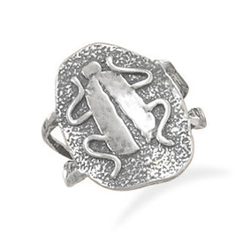 Textured Scarab Ring