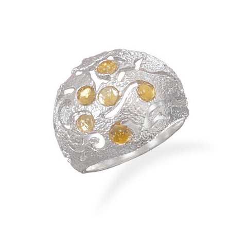 Domed Ring with Citrine
