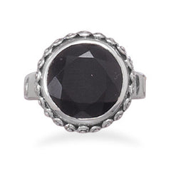 Oxidized Black Onyx Ring