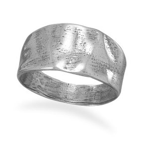 Oxidized Tapered Textured Ring