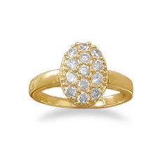 14 Karat Gold Plated CZ Ring