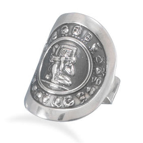 Oxidized Mayan Calendar Ring