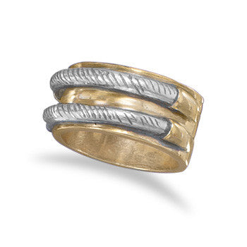 Sterling Silver and Brass Ring