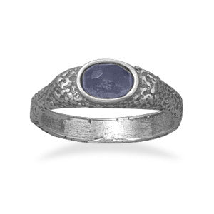 Oxidized Purple CZ Ring