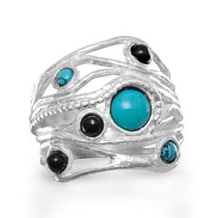Ornate Multistone Ring