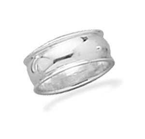 7.5mm Rimmed Band Ring