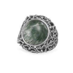 Oxidized Seraphinite Ring