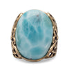 Bronze Larimar Butterfly Ring