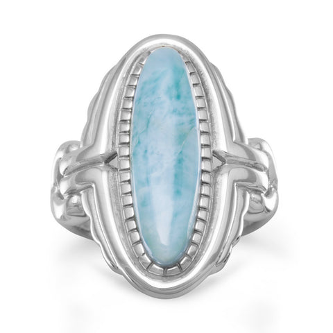 Oval Larimar Ring