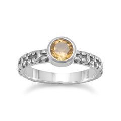 Oxidized Citrine Ring