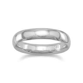 4mm Rhodium Plated Band
