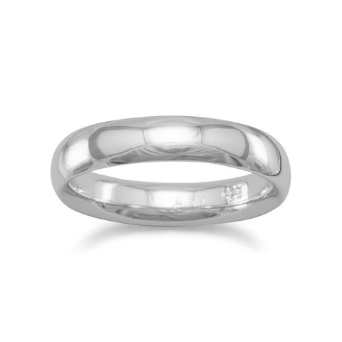 4mm Rhodium Plated Band