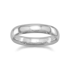 4mm Rhodium Plated Band