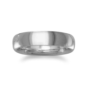 5mm Rhodium Plated Band