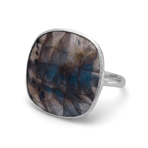 Soft Square Labradorite Ring