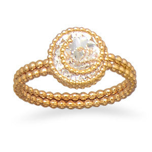 12/20 Gold Filled Clear CZ Ring