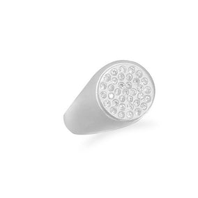 Satin Finish CZ Ring
