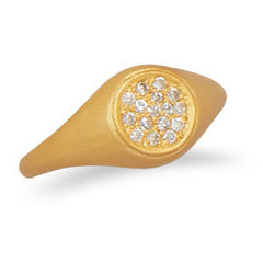 14 Karat Gold Plated CZ Ring