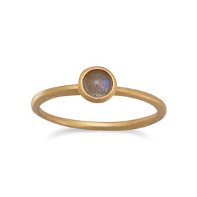 14 Karat Gold Plated Moonstone Ring