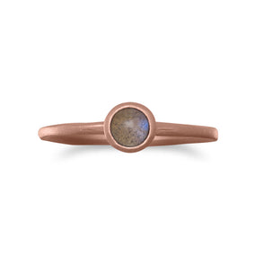 14 Karat Rose Gold Plated Moonstone Ring