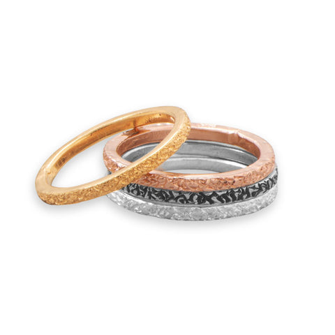 4 Band Multi Tone Ring Set