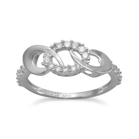 Triple Link CZ Ring