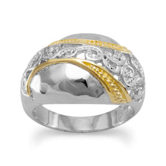 Two Tone Dome Ring
