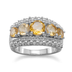 Graduated Citrine Ring