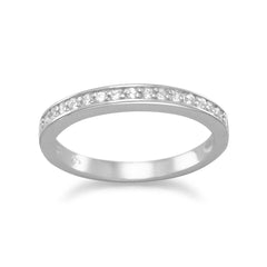 Rhodium Plated CZ Ring