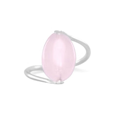 Oval Rose Quartz Ring