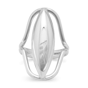 Oblong Cut Out Design Ring