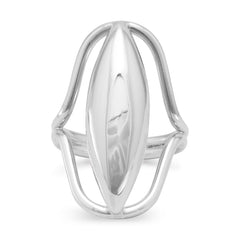 Oblong Cut Out Design Ring