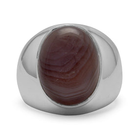 Oval Botswana Agate Ring