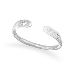 Rhodium Plated Small Adjustable 