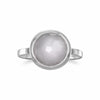 Large Round Freeform Faceted Moonstone Stackable Ring